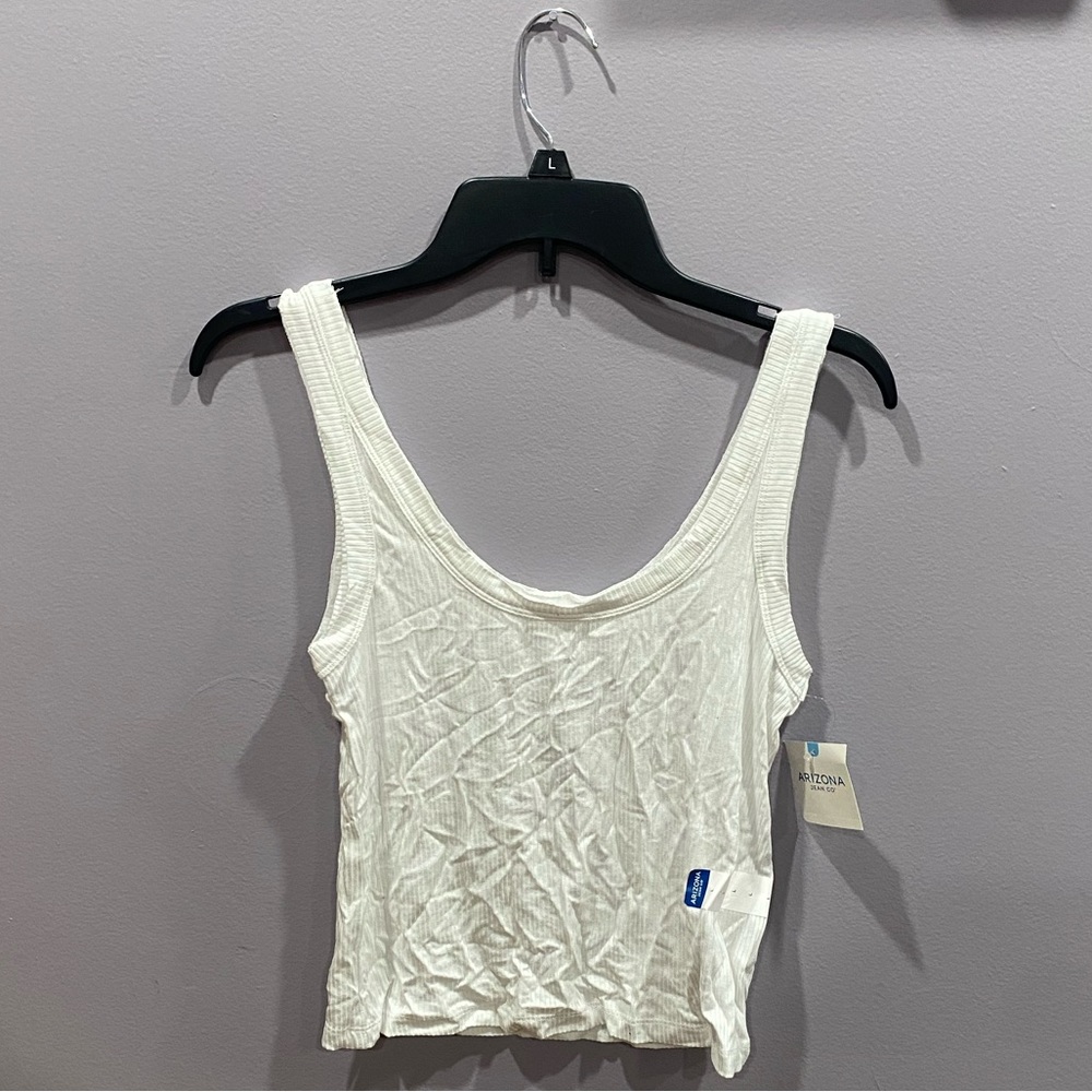 white ribbed tank top